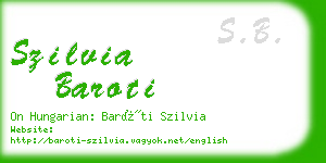 szilvia baroti business card